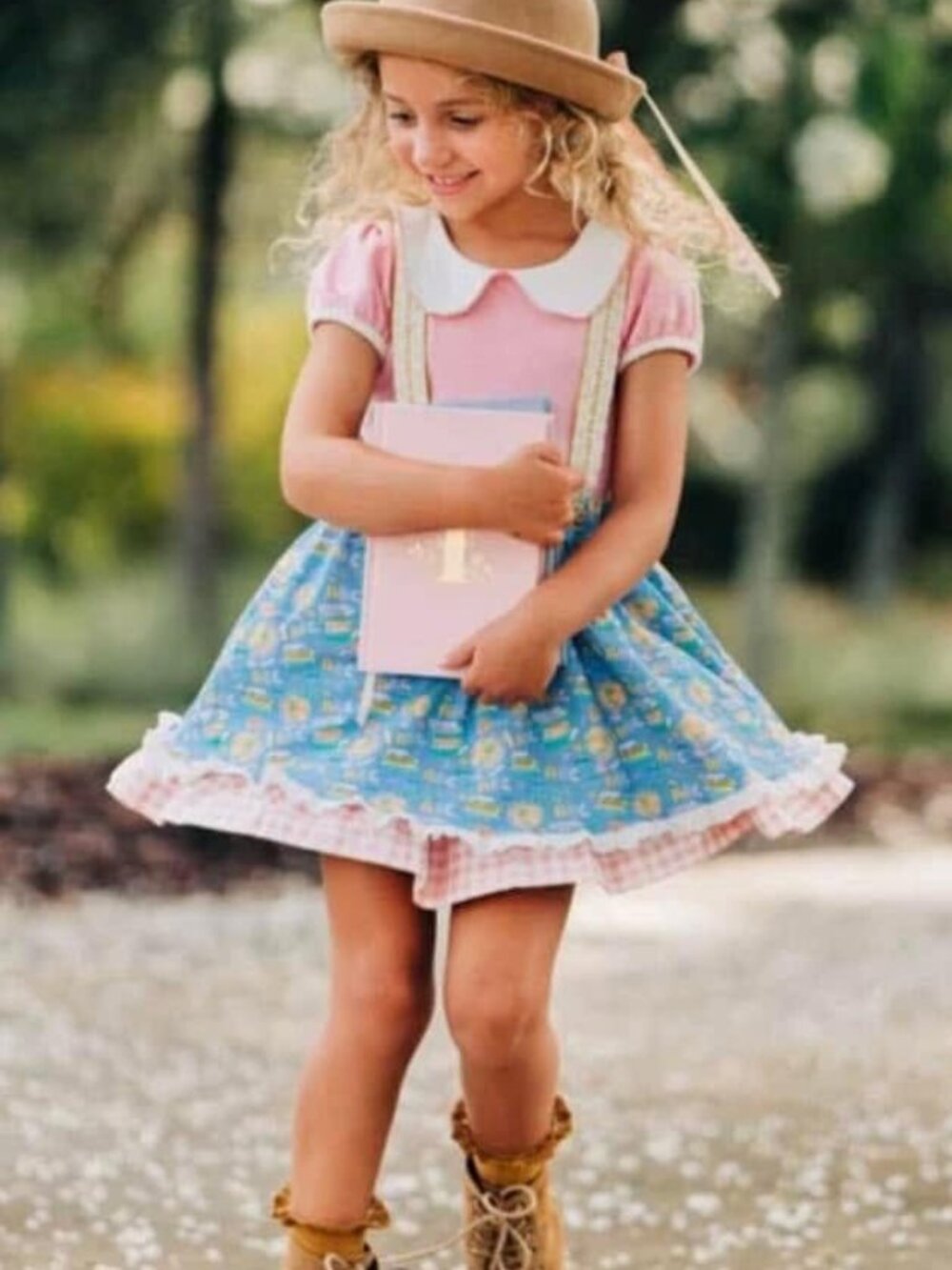 NWT Girls Love & Grow Oh The Places You Will Go School 2pc Skirt Top Set size 8